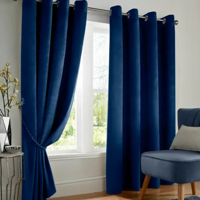 Blue Blackout Curtain